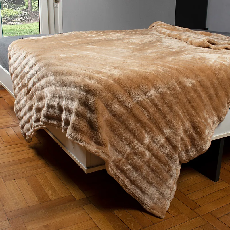 Κουβέρτα Fleece Υπέρδιπλη 220X240 Dimcol Ριγέ 12 (220x240)