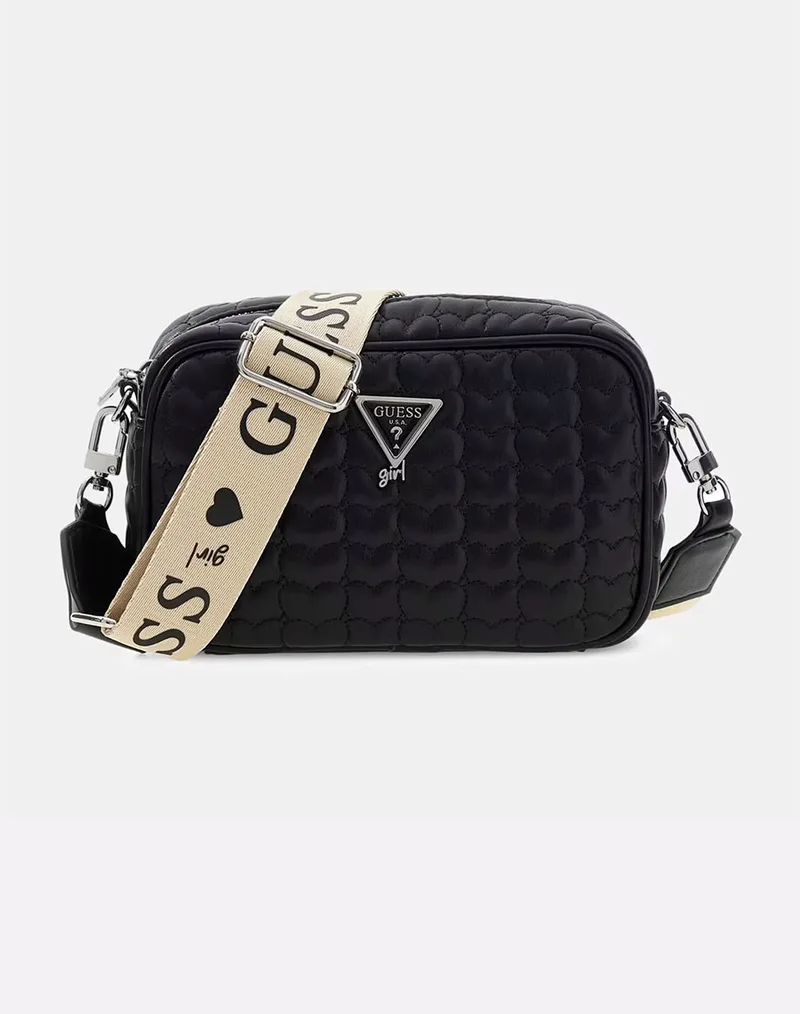 GUESS HEART QUILT CAMERA BAG ΤΣΑΝΤΑ ΠΑΙΔΙΚΟ GIRL J6GZ01WHEG0-JBLK JetBlack