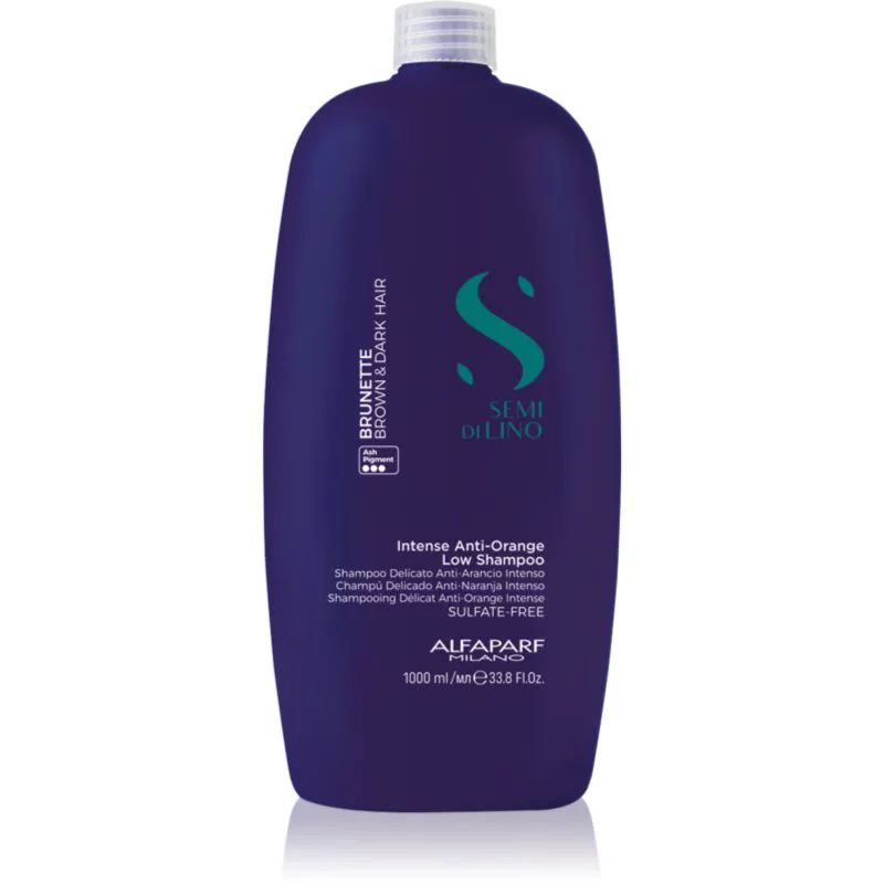 Alfaparf Milano Semi di Lino Brunette σαμπουάν με χρώμα εξουδετέρωση των πορτοκαλί αποχρώσεων 1000 ml