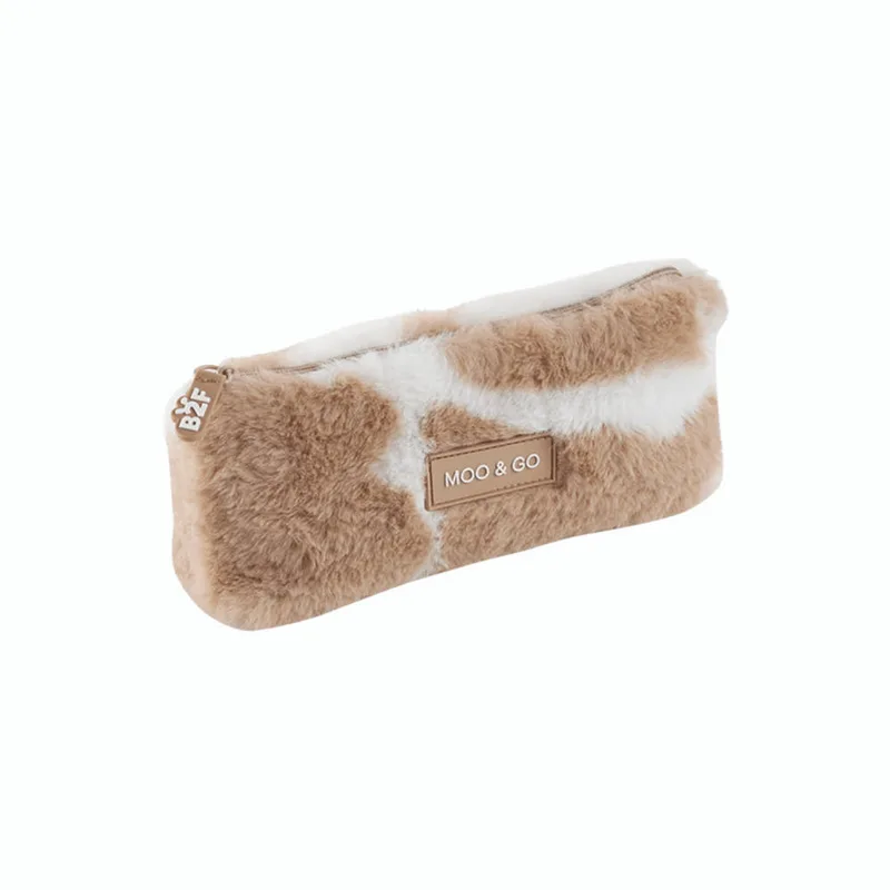 Κασετίνα Νεσεσέρ Back2Fun Fluffy Miquelrius Kαφέ Άσπρο 20x8 x3.5cm