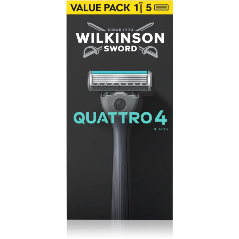 Wilkinson Sword Quattro ξυριστική μηχανή + ανταλλακτικές λεπίδες
