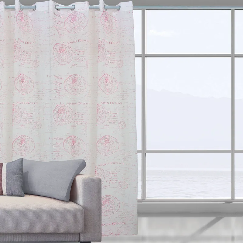 ΚΟΥΡΤΙΝΑ ΜΕ ΚΡΙΚΟΥΣ DAS HOME CURTAIN LINE ΙΒΟΥΑΡ 290Χ280CM 2031