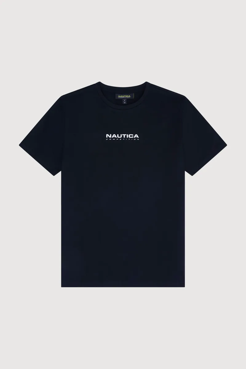 Nautica ανδρικό T-shirt με λογότυπο και graphic print στο πίσω μέρος "Chigoria" - N7V03907 Μαύρο