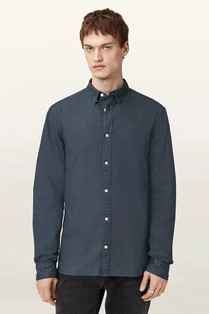 Βαμβακερό πουκάμισο AllSaints HAWTHORNE LS SHIRT