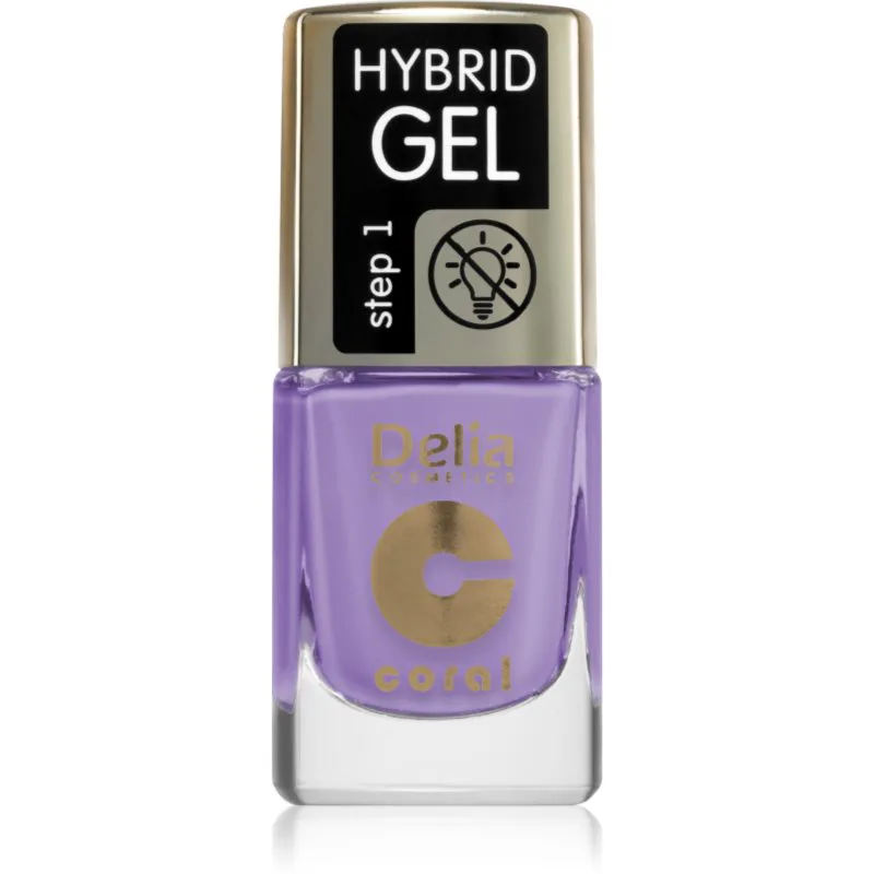 Delia Cosmetics Coral Nail Enamel Hybrid Gel τζελ βερνίκι νυχιών απόχρωση 142 11 ml