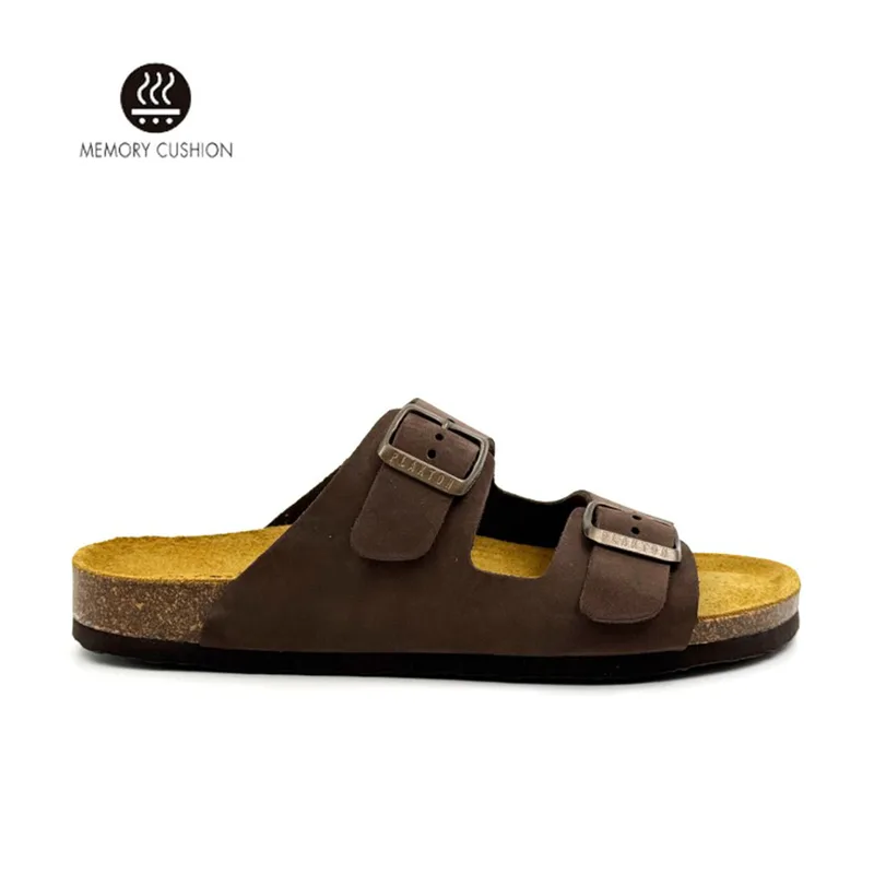 Γυναικεία Plakton Δερμάτινα Σανδάλια Nobuck2 180010 D.BROWN