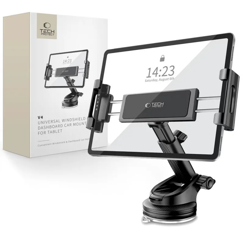 Βάση Αυτοκινήτου Tablet Tech-Protect Windshield and Dashboard Mount Black (V4)
