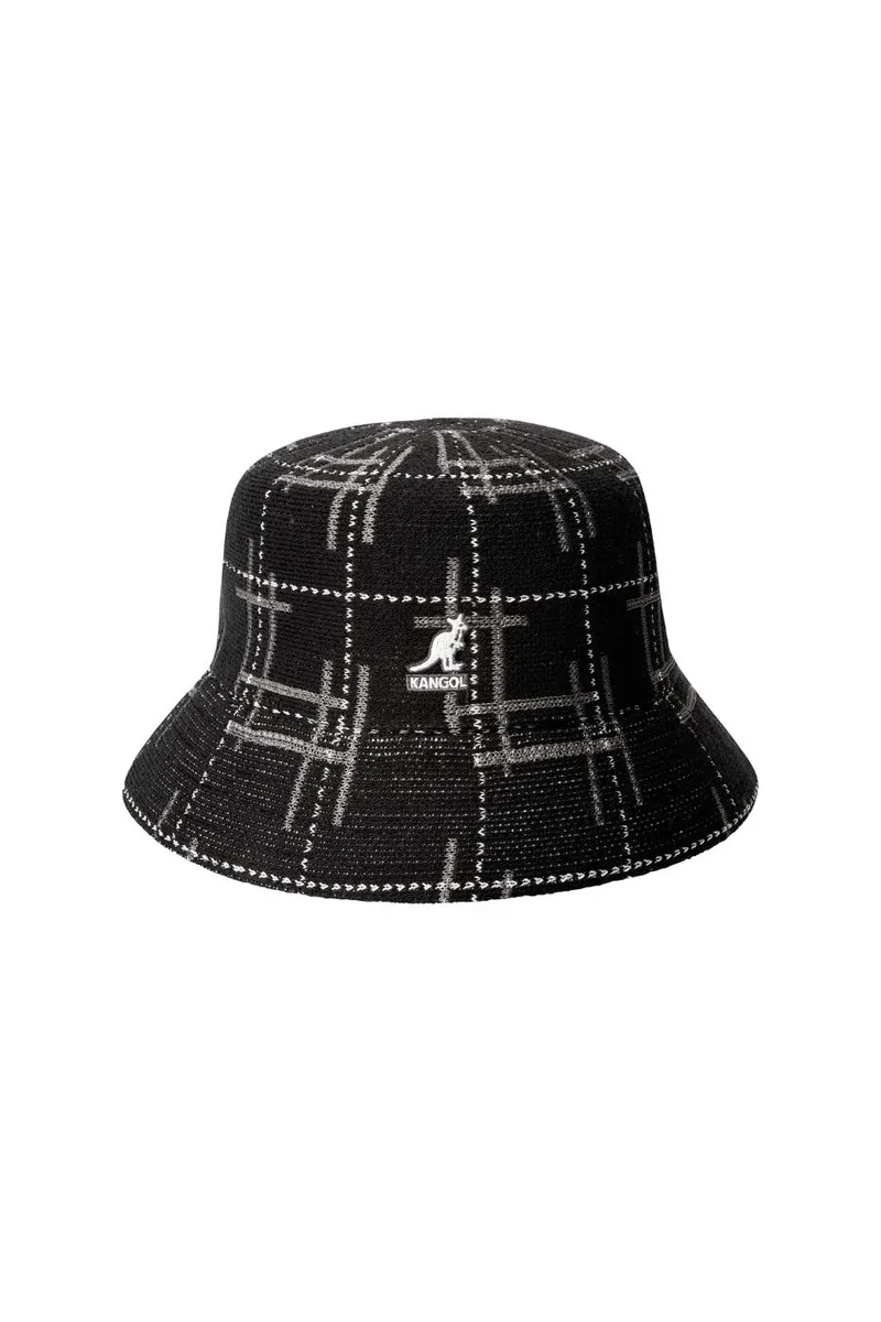 KANGOL BROKEN TARTAN LAHINCH Καπέλο Μαύρο-K3774-MULTI
