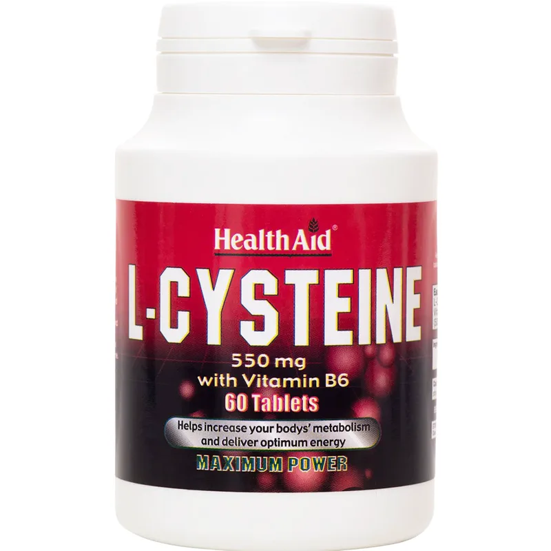 Health Aid L-Cysteine with Vitamin B6 Συμπλήρωμα Διατροφής Αμινοξέος Κυστεΐνης & Βιταμίνης Β6 για Υγιή Μαλλιά, Νύχια & Δέρμα 30tabs
