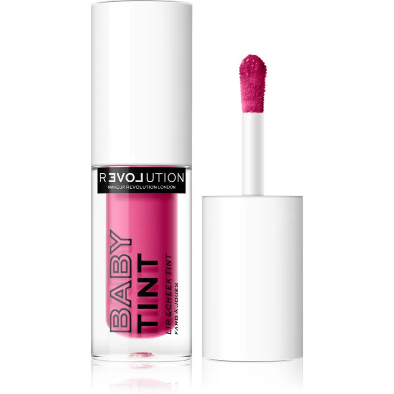 Revolution Relove Baby Tint υγρό ρουζ και λιπ γκλος απόχρωση Fuchsia 1.4 ml