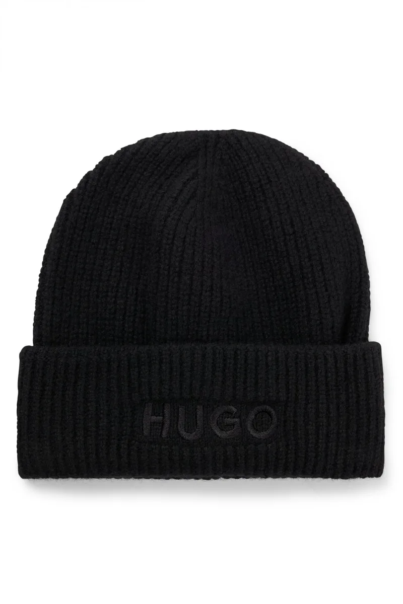HUGO ΣΚΟΥΦΟΣ ΠΛΕΚΤΟ SOCIAL HAT ΜΑΥΡΟ