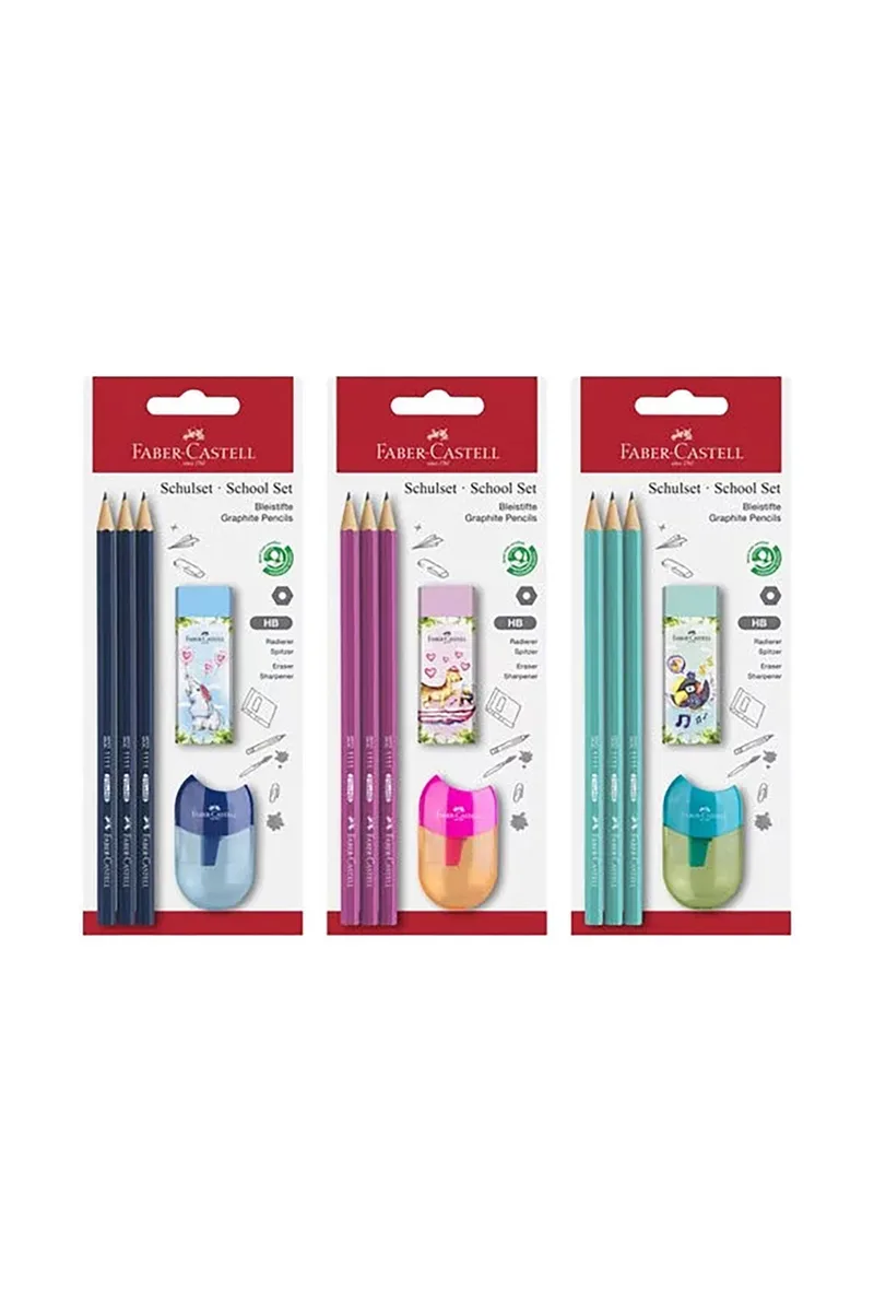 Faber-Castell σετ μολύβια, γόμα και ξύστρα (5 τεμάχια) - 077111181
