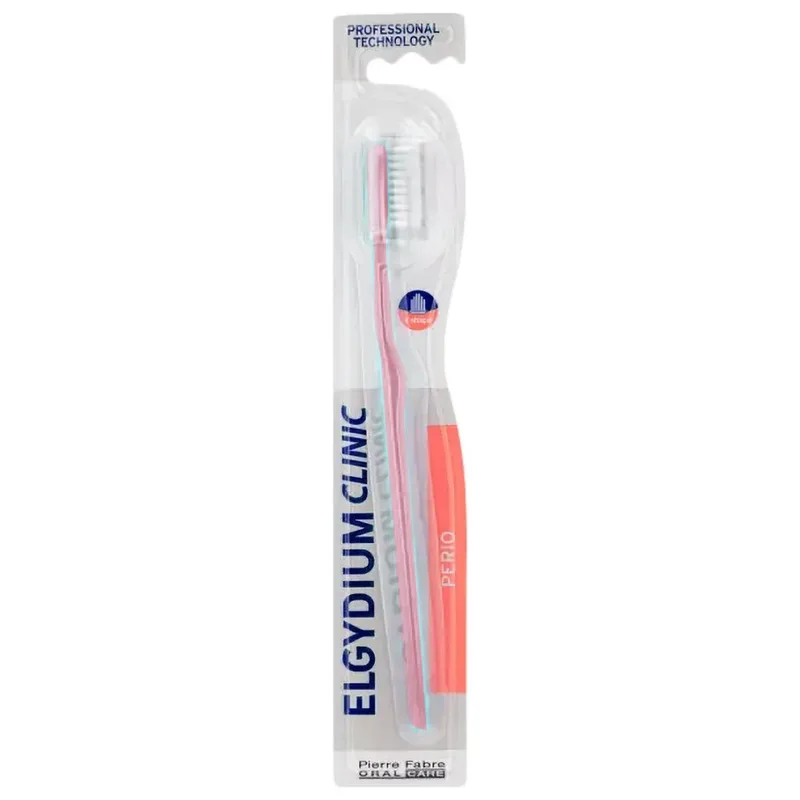 Elgydium Clinic Perio V-Shape Toothbrush Μαλακή Οδοντόβουρτσα Κατάλληλη για Περιοδοντίτιδα 1 Τεμάχιο - Ροζ