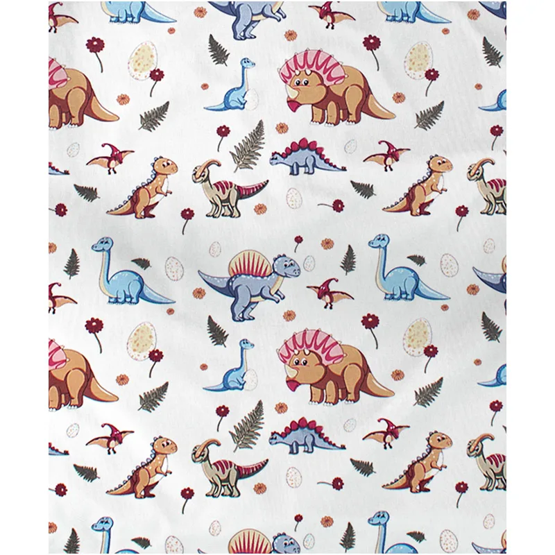 Σεντόνι Λίκνου 80x110 Dimcol Dinosaur 519 Blue
