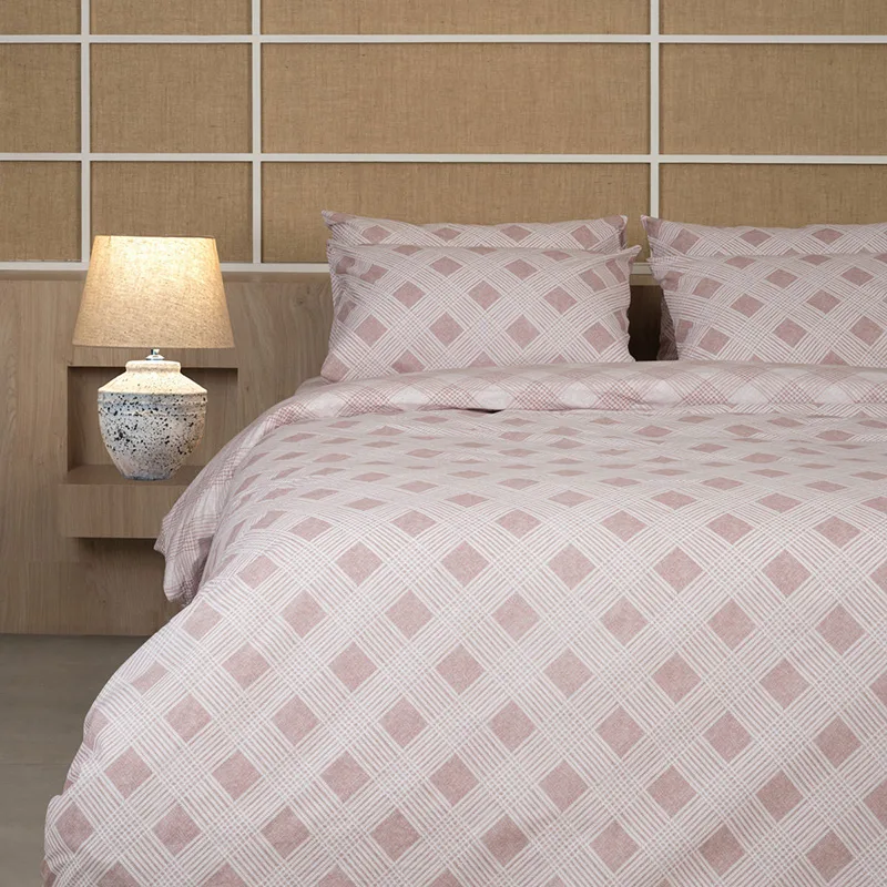 Σεντόνια King Size (Σετ) 260X270 Sunshine Cotton Feelings 2072 Rose Χωρίς Λάστιχο (260x270)