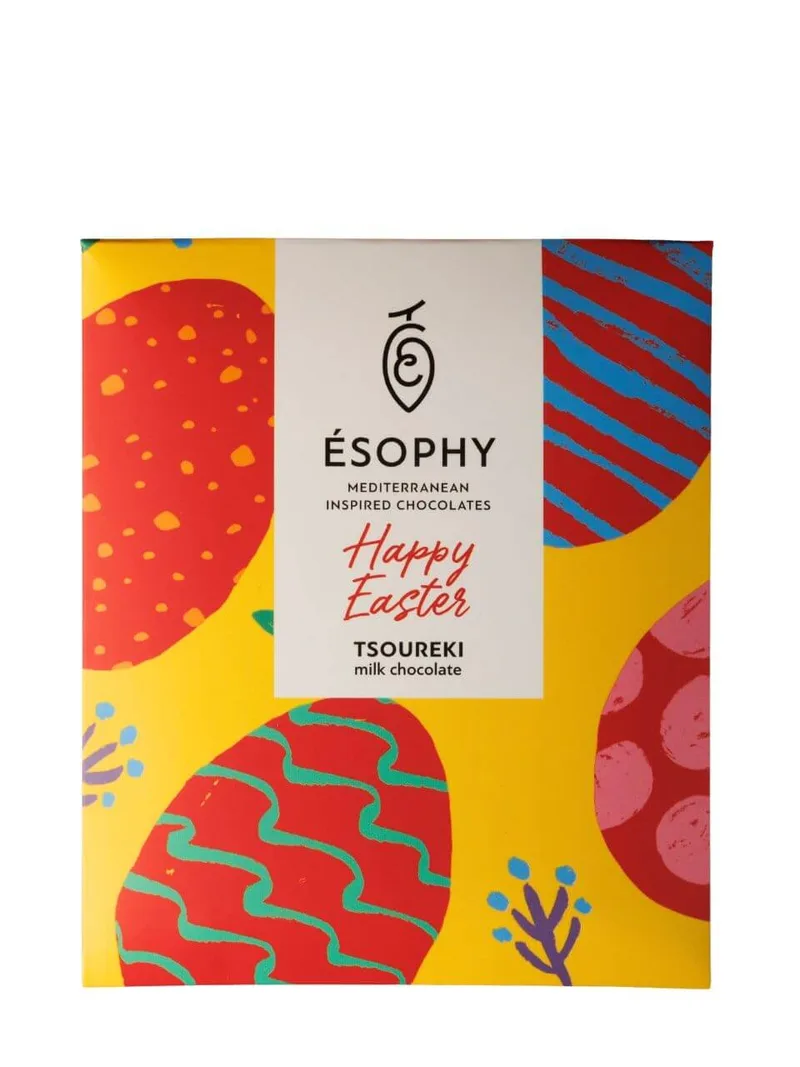 Πασχαλινή σοκολάτα γάλακτος με τσουρέκι "Ésophy" 50g>