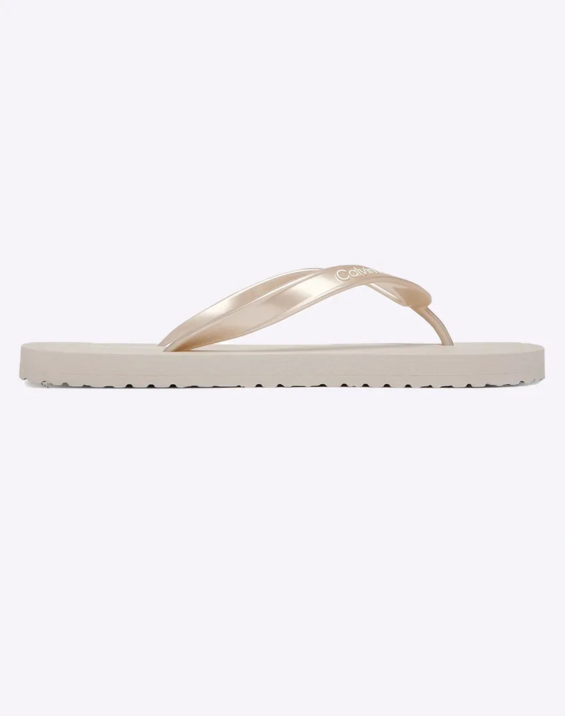 CALVIN KLEIN JEANS FLIP FLOP TPU METALLIC HW0HW02956-PE6 Biege