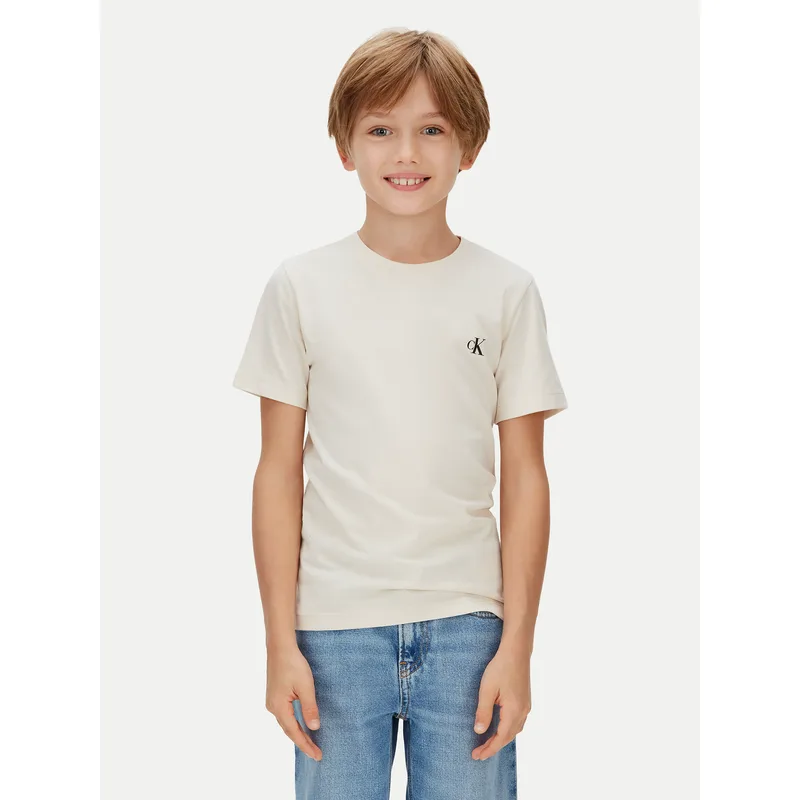 Calvin Klein Jeans Σετ t-shirts Monologo IB0IB01093 Μπεζ Regular Fit
