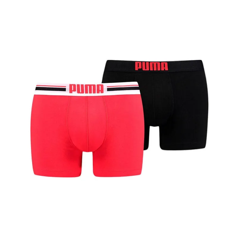 Boxer Puma Boxers Placed Logo Lot de 2 coton
