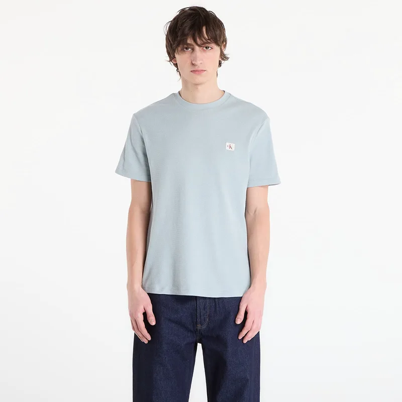 T-shirt Calvin Klein Jeans Ss Waffle Badge Crew Tee Gray L