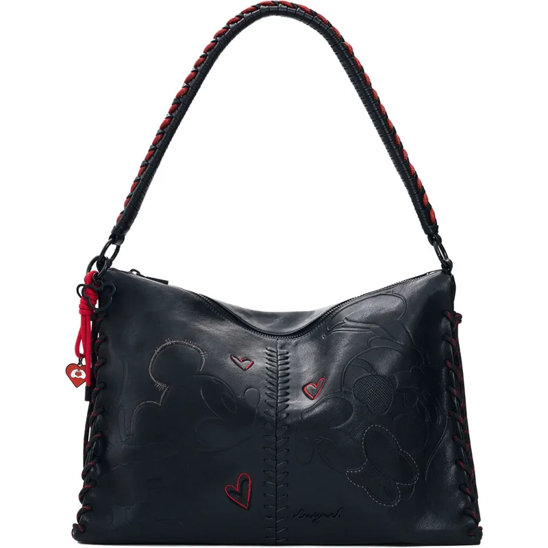 Desigual μαύρη τσάντα ώμου MICKEY LEIRIA 26SAXPBE_2000