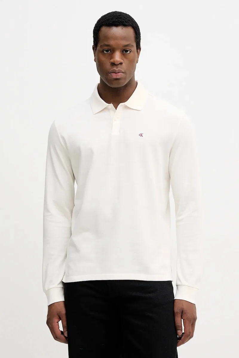 Βαμβακερή μπλούζα με μακριά μανίκια Calvin Klein Jeans