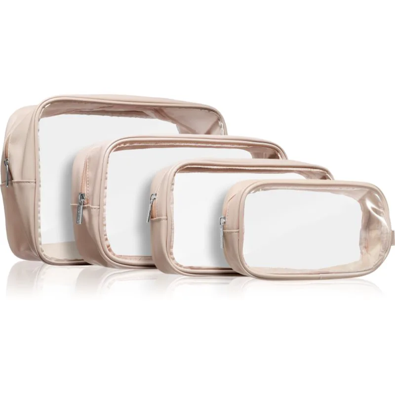 Notino Travel Collection Clear Organizer Set ταξιδιωτικό σετ Μπεζ 4 τμχ