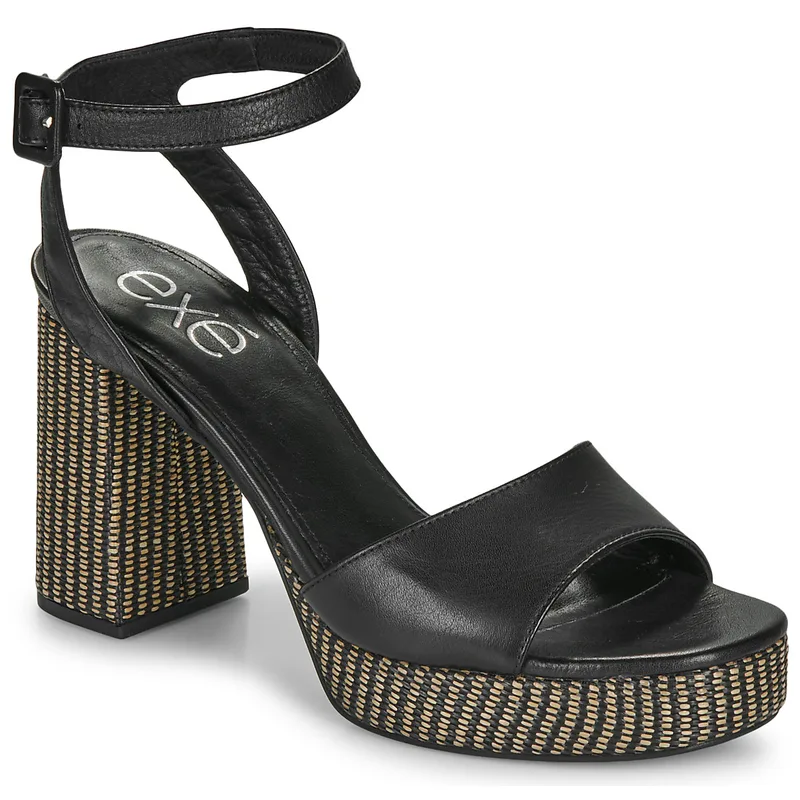 Σανδάλια με τακούνι Exé Shoes 691-ANCONA-LEATHER-BLACK