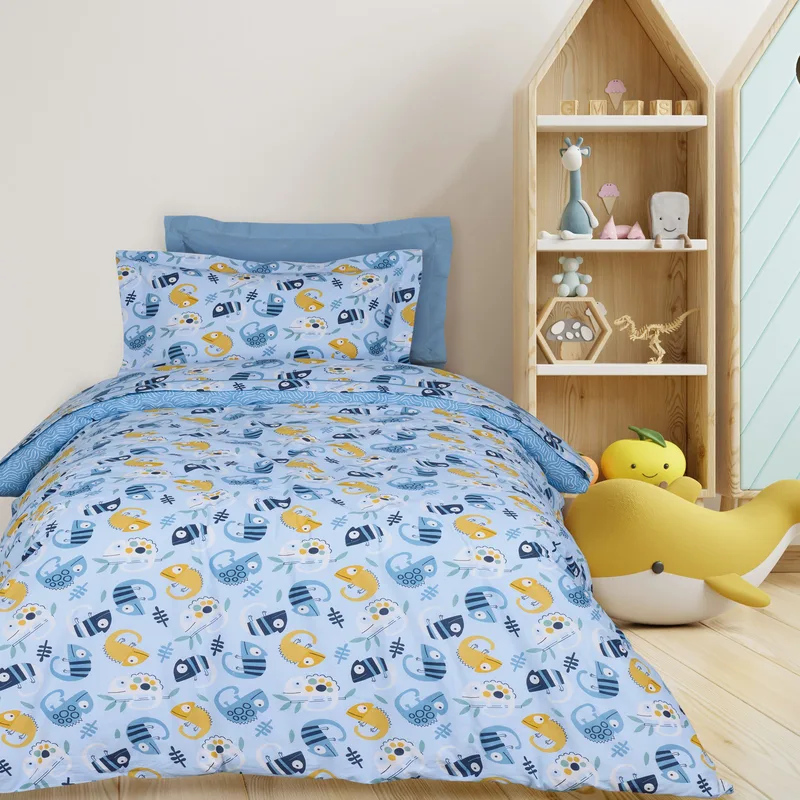 Σετ Παιδικά Σεντόνια Μονά 3 Τεμαχίων Das Kids 4935 Blue 170x260