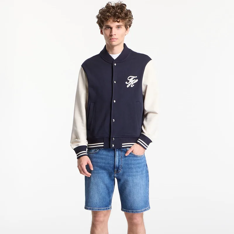 Φούτερ Tommy Hilfiger Script Colorblock Bomber Navy XL