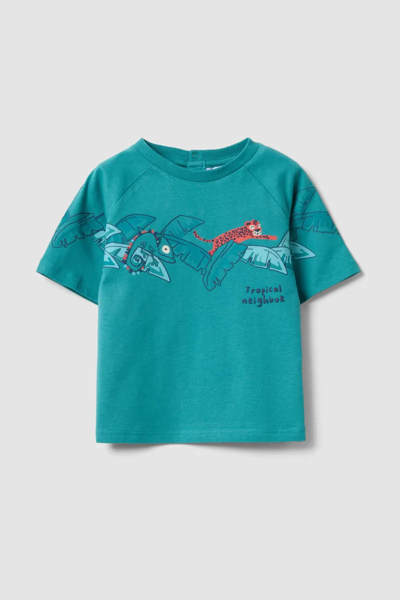 OVS βρεφικό T-shirt με print Regular Fit - 002686554 Βεραμάν