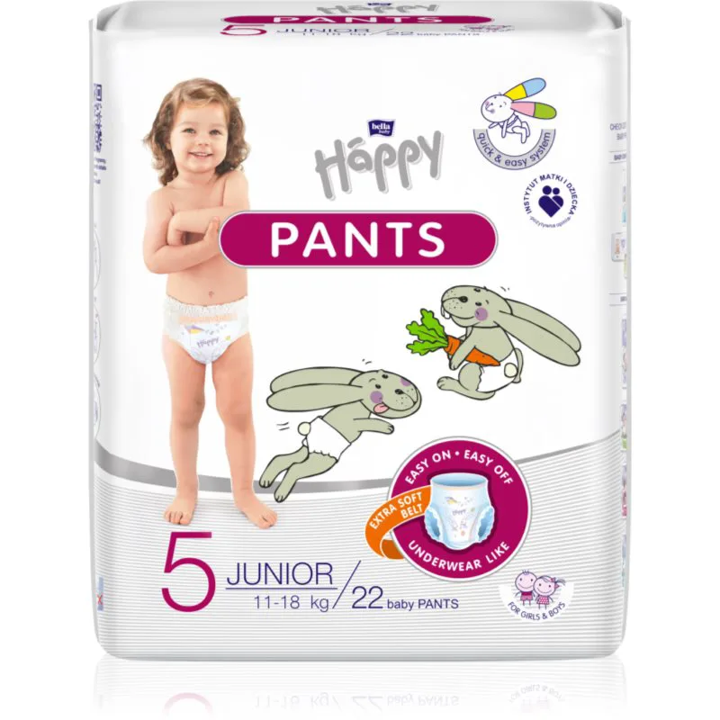 BELLA Baby Happy Pants πάνα - βρακάκι μιας χρήσης Junior 11-18 kg 22 τμχ