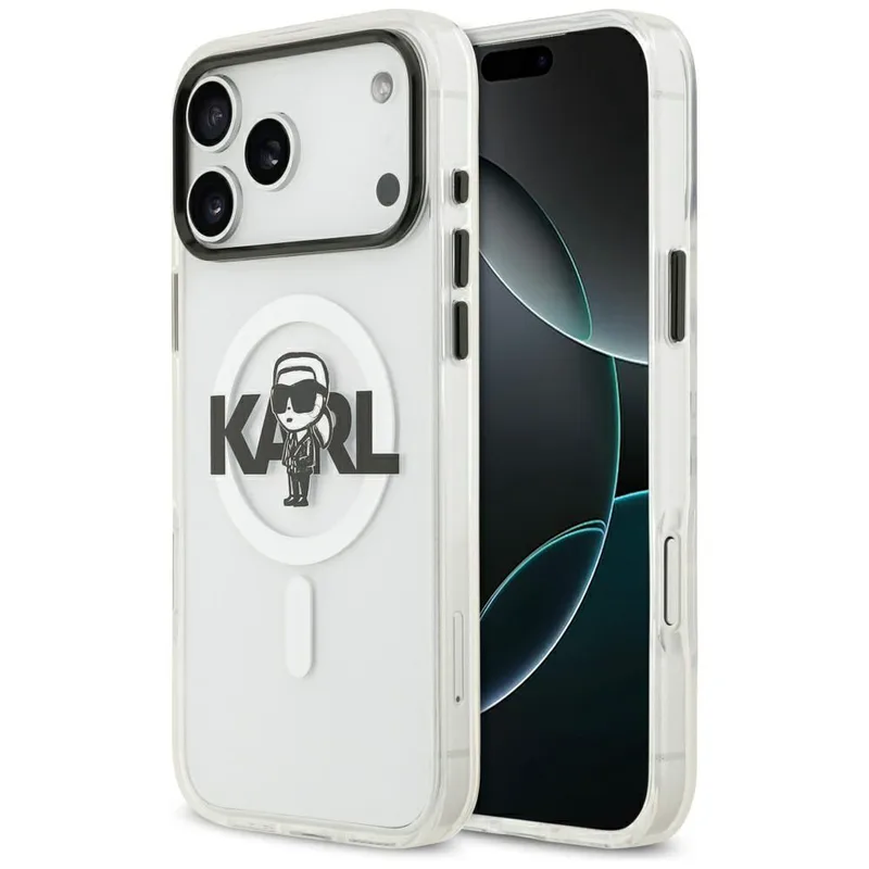 Θήκη Karl Lagerfeld IML Karl Sketch Logo MagSafe Clear iPhone 17 Pro Max