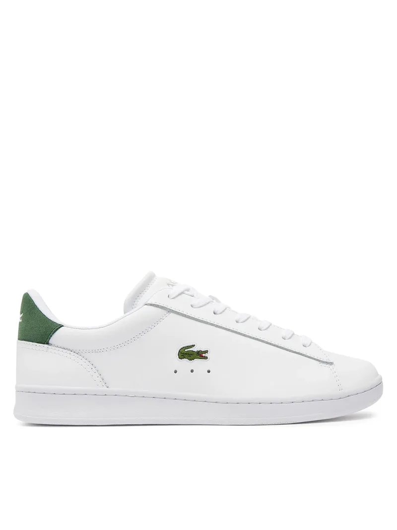 Lacoste Ανδρικά Δερμάτινα Sneakers Carnaby Set 48SMA00111R5 WHT/DK GRN Λευκό
