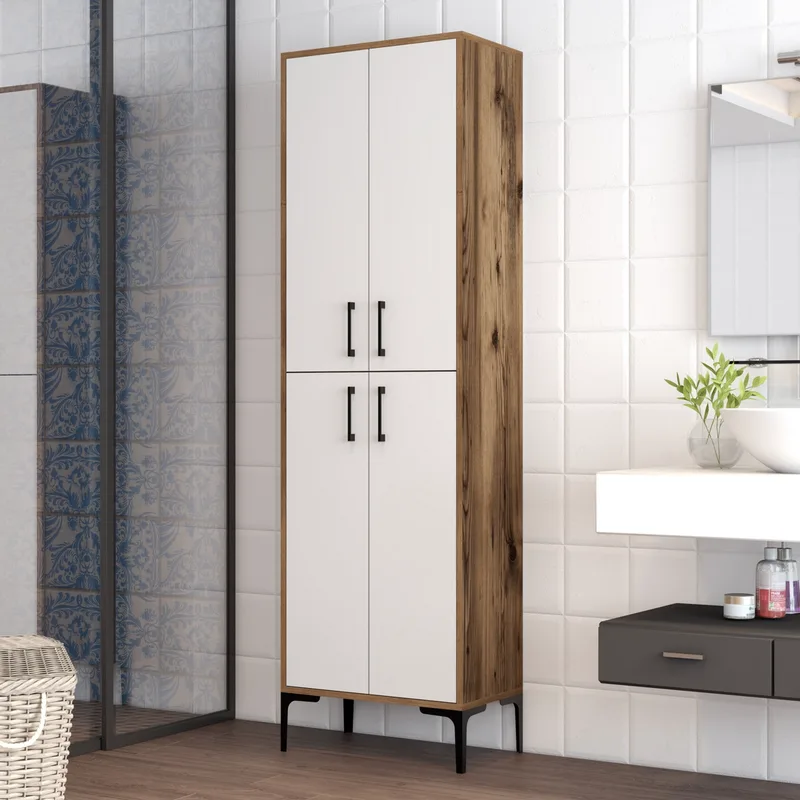 Ντουλάπι Πολλαπλών Χρήσεων Berlin A - Walnut, White 845Hct3919 (60x200x35)