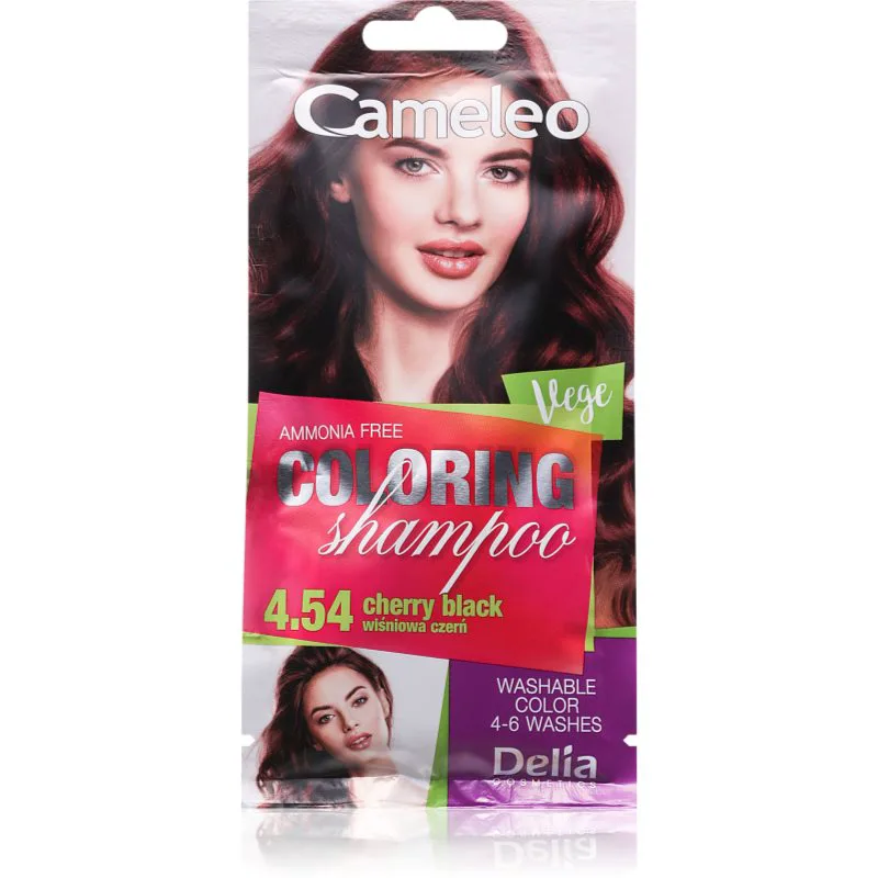 Delia Cosmetics Cameleo Coloring Shampoo σαμπουάν με χρώμα για τα μαλλιά απόχρωση 4.54 Cherry Black 40 ml