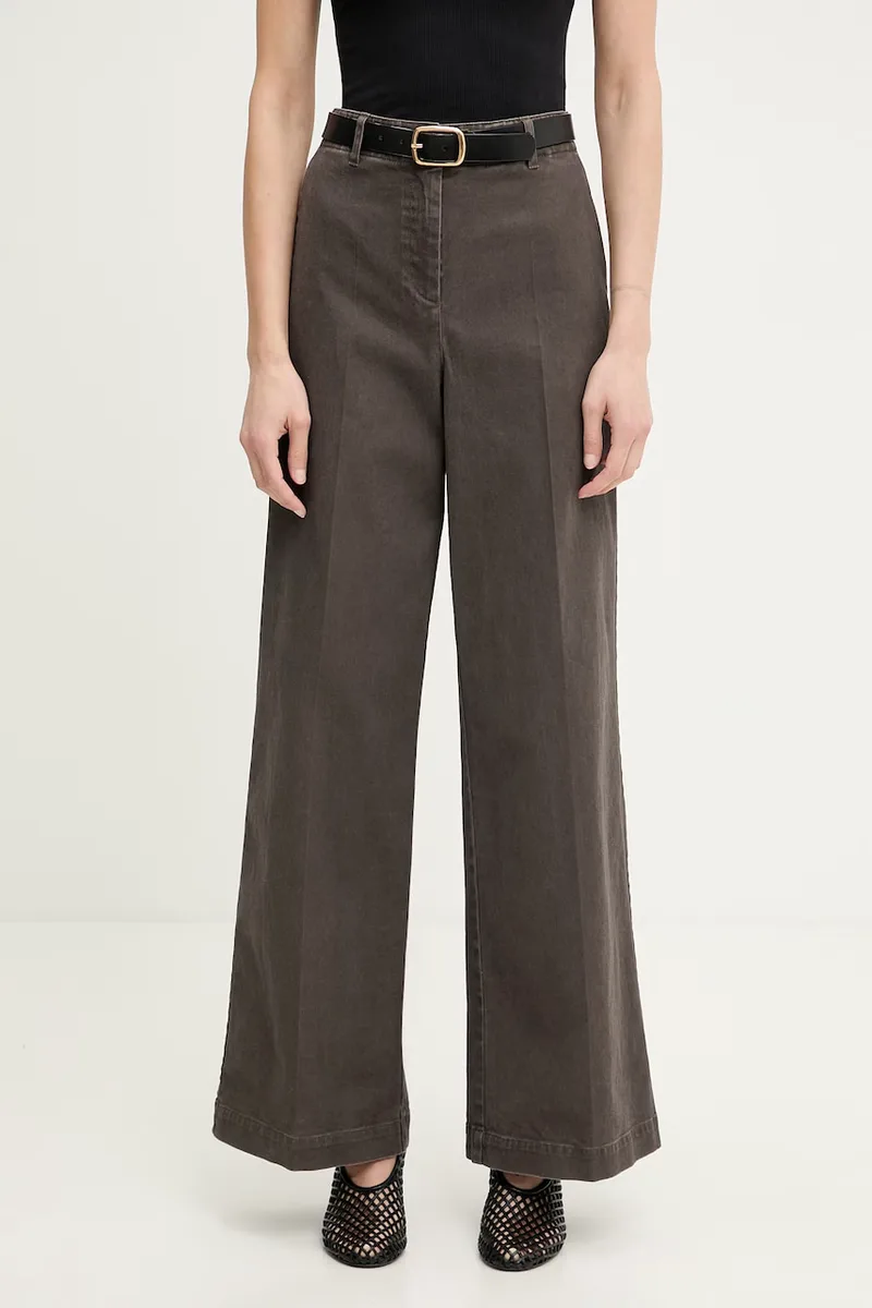 Marc O'Polo Παντελόνι wide leg γυναικείο βαμβακερό με ελαστάν