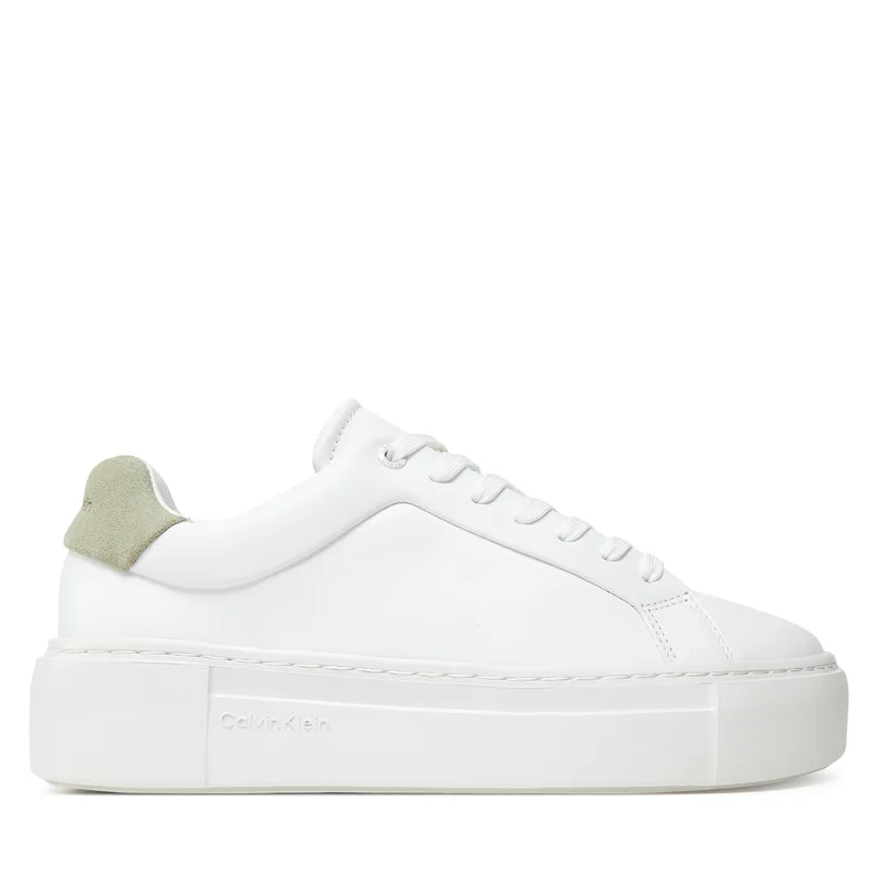 Αθλητικά Calvin Klein Ff Cupsole Lace Up Lth HW0HW02570 Λευκό