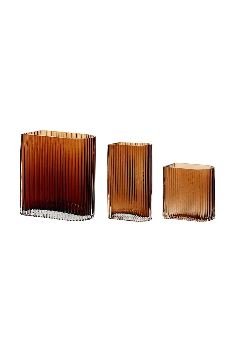 Σετ διακοσμητικά βάζα Hübsch Amber 13/18/20 cm 3-pack