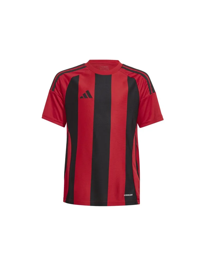 adidas Striped 24 Kids TShirt Red and Black IW2131