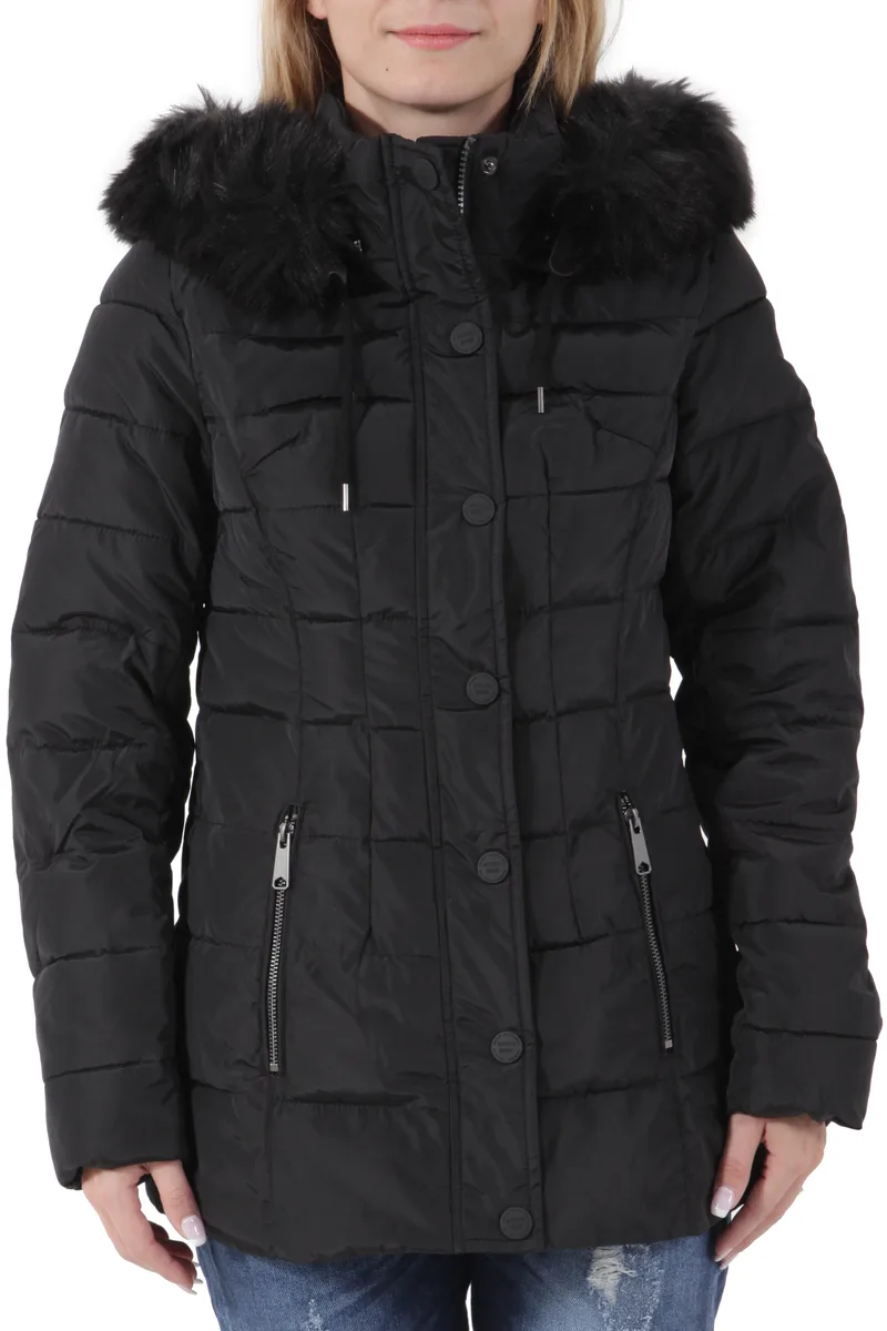 Μπουφάν Biston Με Αποσπώμενη Κουκούλα 40-101-033-BLACK Γυναικείο