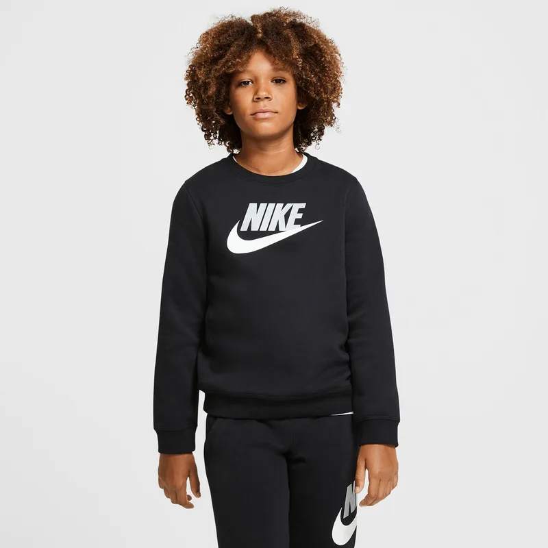 NIKE SPORTSWEAR CLUB FLEECE CREW SWEATSHIRT ΜΑΥΡΟ