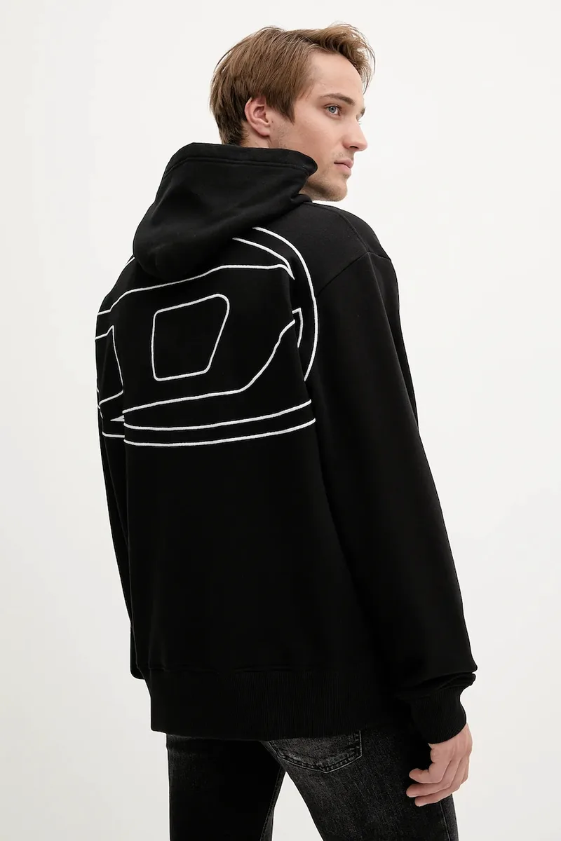 Βαμβακερή μπλούζα Diesel S-MACS-HOOD-MEGOVAL-D