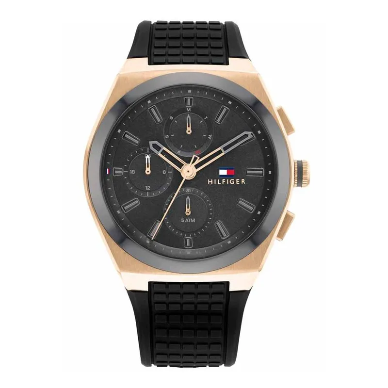 TOMMY HILFIGER Connor Black Rubber Strap 1791931