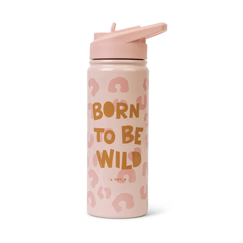 Παγούρι - Θερμός 500ml Με Καλαμάκι Saro Born to Be Wild 74561