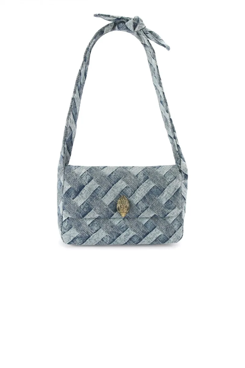KURT GEIGER ΤΣΑΝΤΑ ΩΜΟΥ ΚENSINGTON KNOT SHOULDER TZIN LOGO DENIM