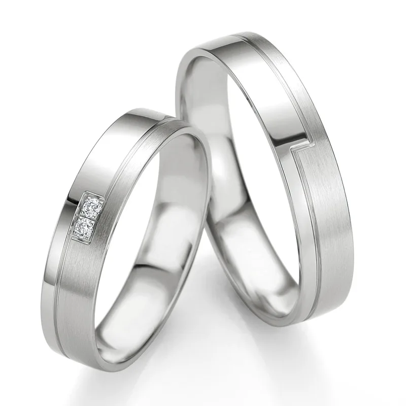 Λευκόχρυση Βέρα Γάμου Breuning με ή χωρίς Πέτρες WR336W diamonds k18