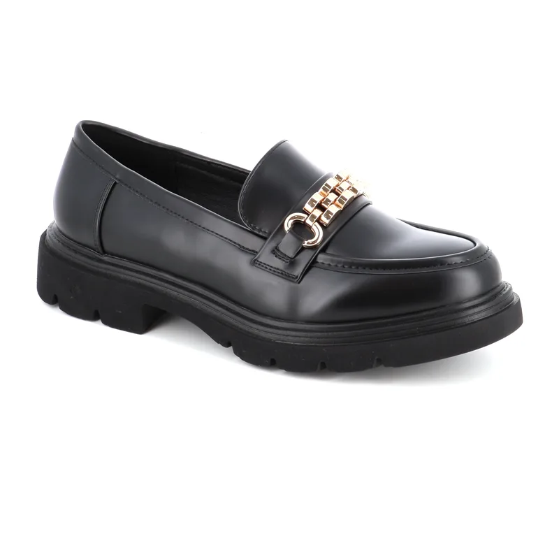 24001 ΓΥΝΑΙΚΕΙΟ ΥΠΟΔΗΜΑ LOAFERS, ΜΑΥΡΟ