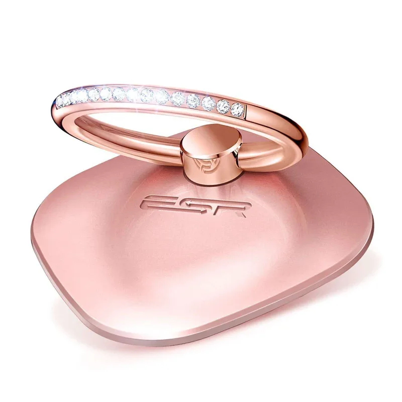 ESR Zinc Alloy Ring Stand - Ροζ with Crystals
