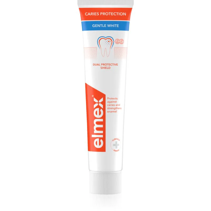 Elmex Caries Protection Gentle White λευκαντική οδοντόκρεμα με φθόριο 75 ml